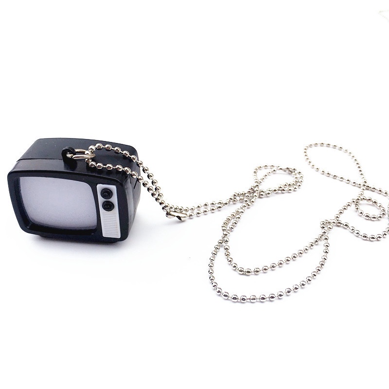 Punk Flash Camera Music Pendant Luminous Necklace Retro Small Camera Necklace