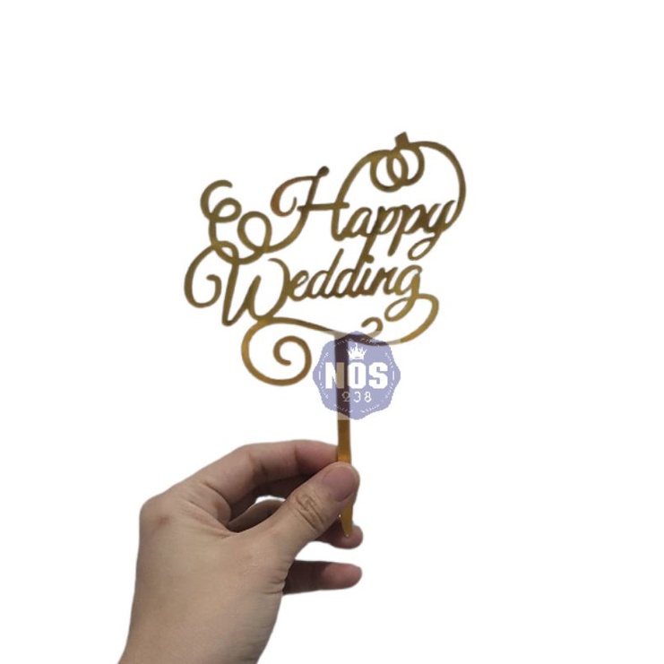 Cake Topper Akrilik Kue Wedding,Love dan Mr&amp;Mrs