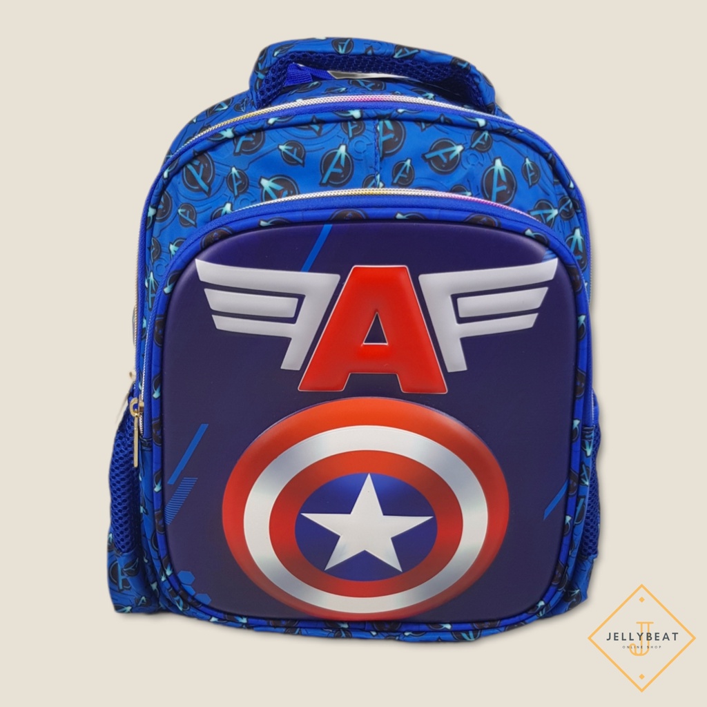 TAS RANSEL 13.5 INCH TK - SD 2 KARAKTER - CAPTAIN AMERICA