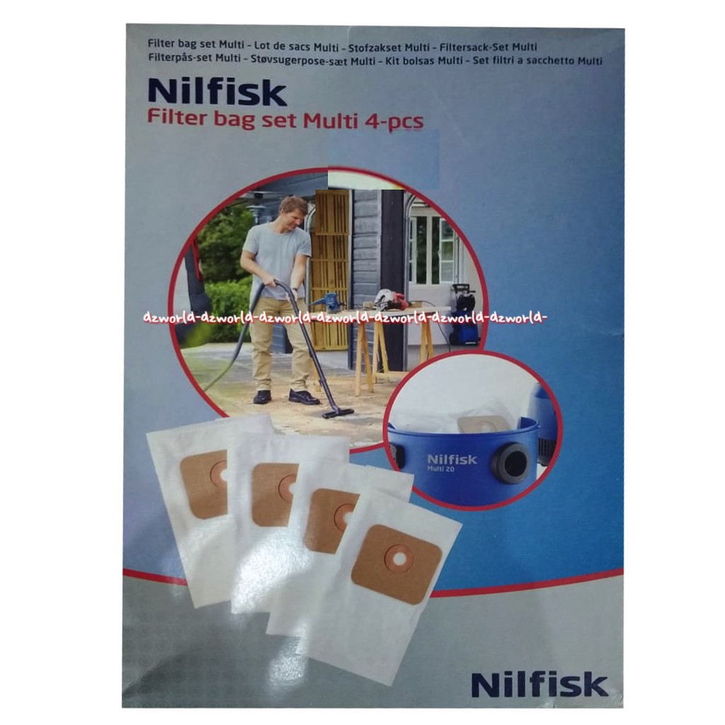 Nilfisk Set Kantong Debu Reffill Penyaring Debu Reffil Filter Debu Isi 4Pcs