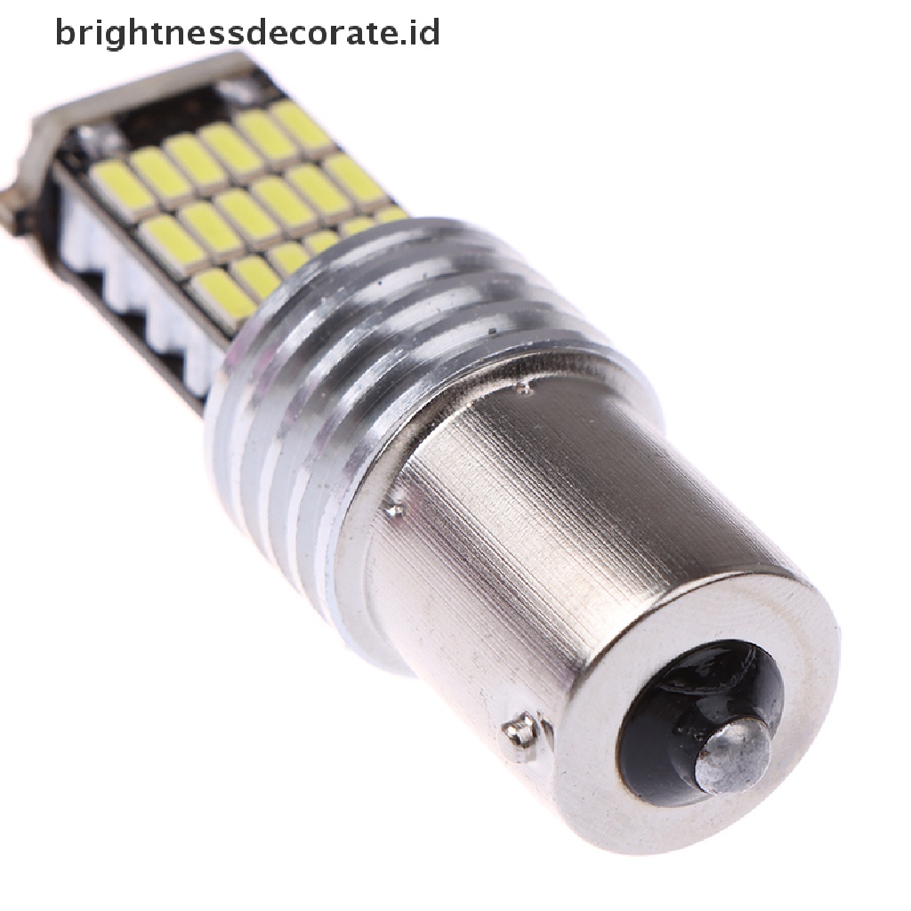 2 Pcs Lampu Rem Belakang Mobil Canbus Led 1156 15 Smd Ba15S P21W High Power 6000k Warna Putih