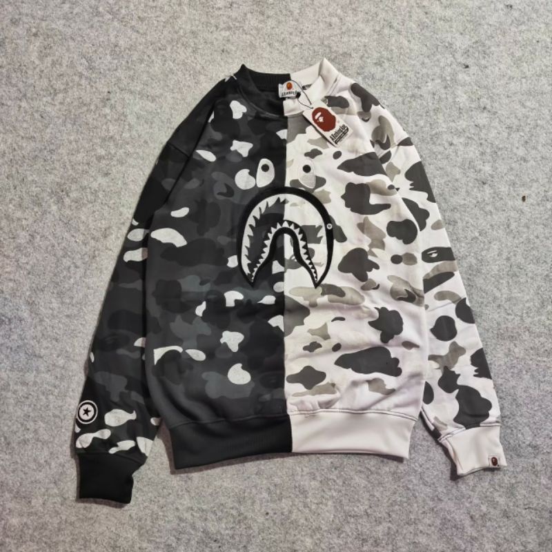 SWEATER CREWNEK BAPE CAMO ARMY GITD PREMIUM