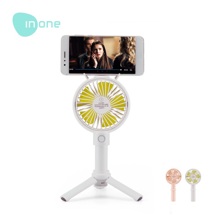 Promo INONE Kipas Angin Mini Portable Rechargeable with Tripod Awet Garansi