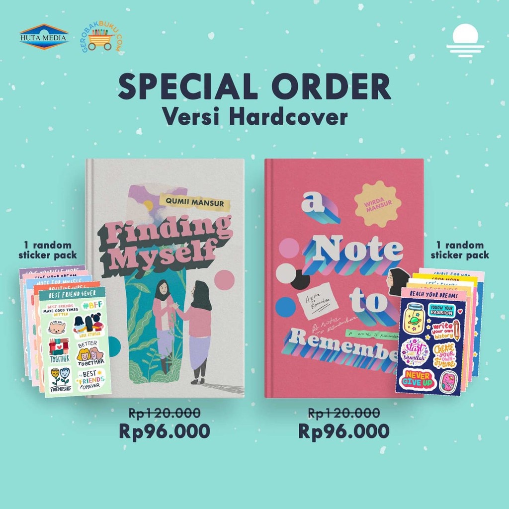 

BEST SELLER TTD HARDCOVER (A NOTE TO REMEMNER & FINDING MY SELF) Wirda Mansur & Qumii Man