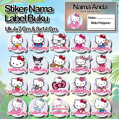 

Stiker hello kitty helo kity kiti animasi kucing lucu cute Karakter Lucu Custom Lebel Nama cromo murah 20 Varian berbeda Sticker Pelajaran Mapel buku anak sekolah No 5