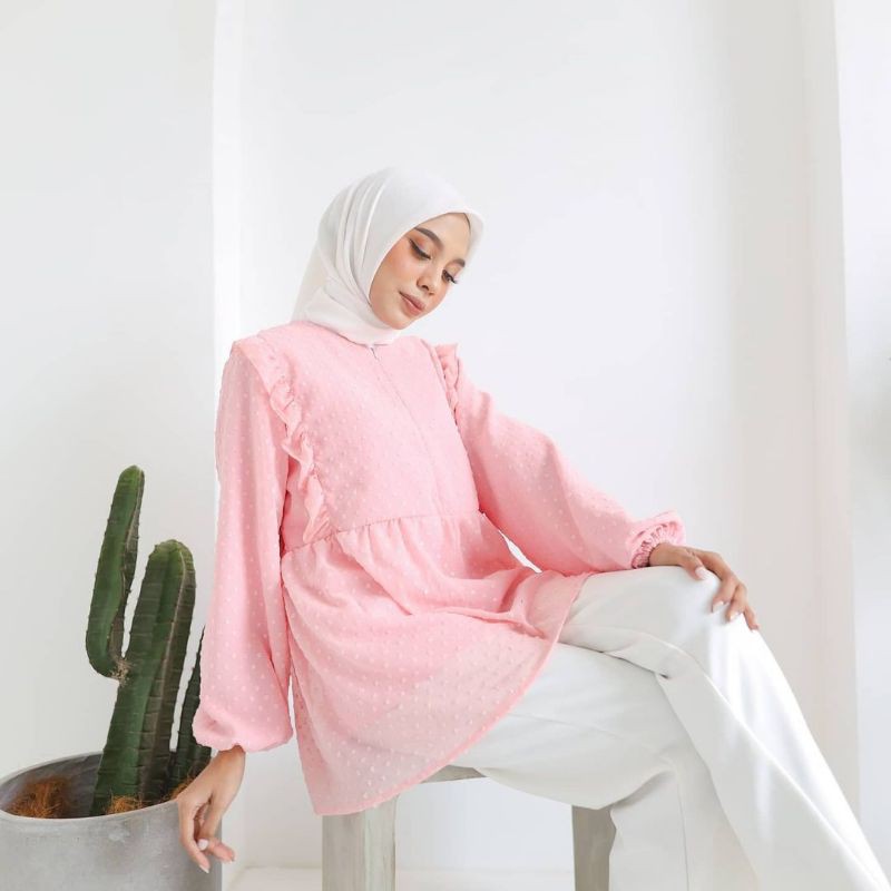 BLOUSE KOREA - HANAH BLOUSE - ATASAN WANITA - KOREAN STYLE