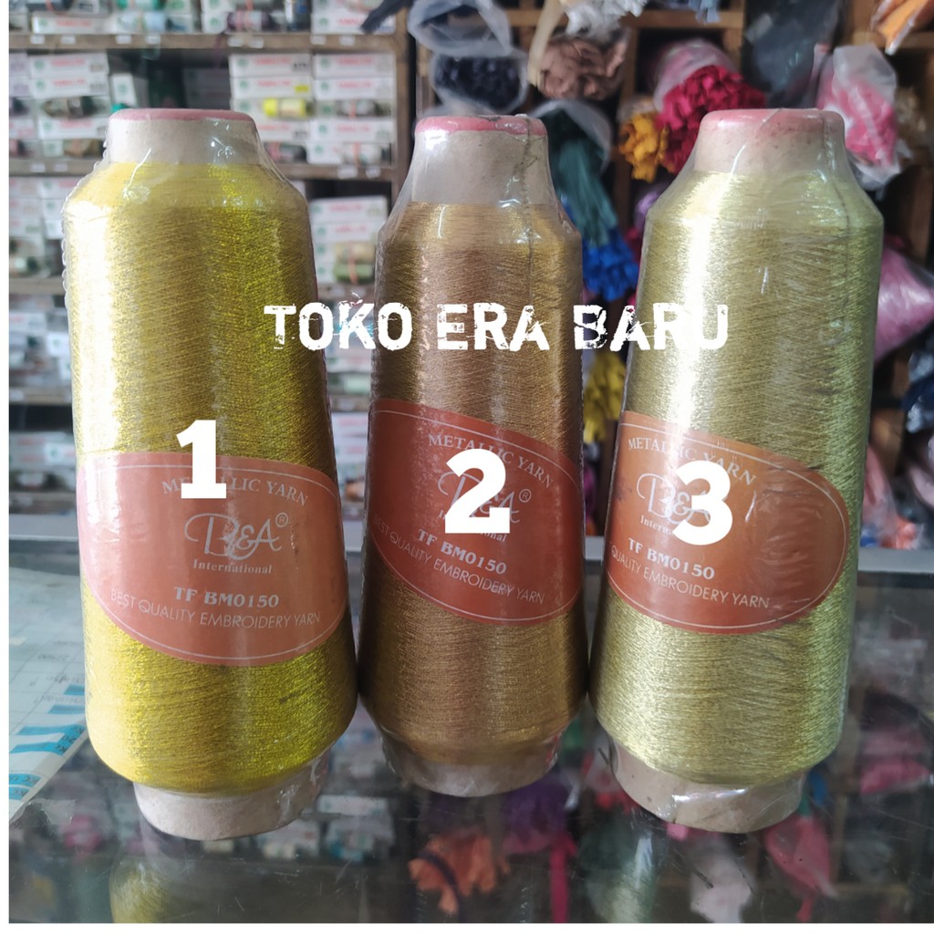 BENANG BORDIR METALLIC YARN B&amp;A ISI 100 GRAM