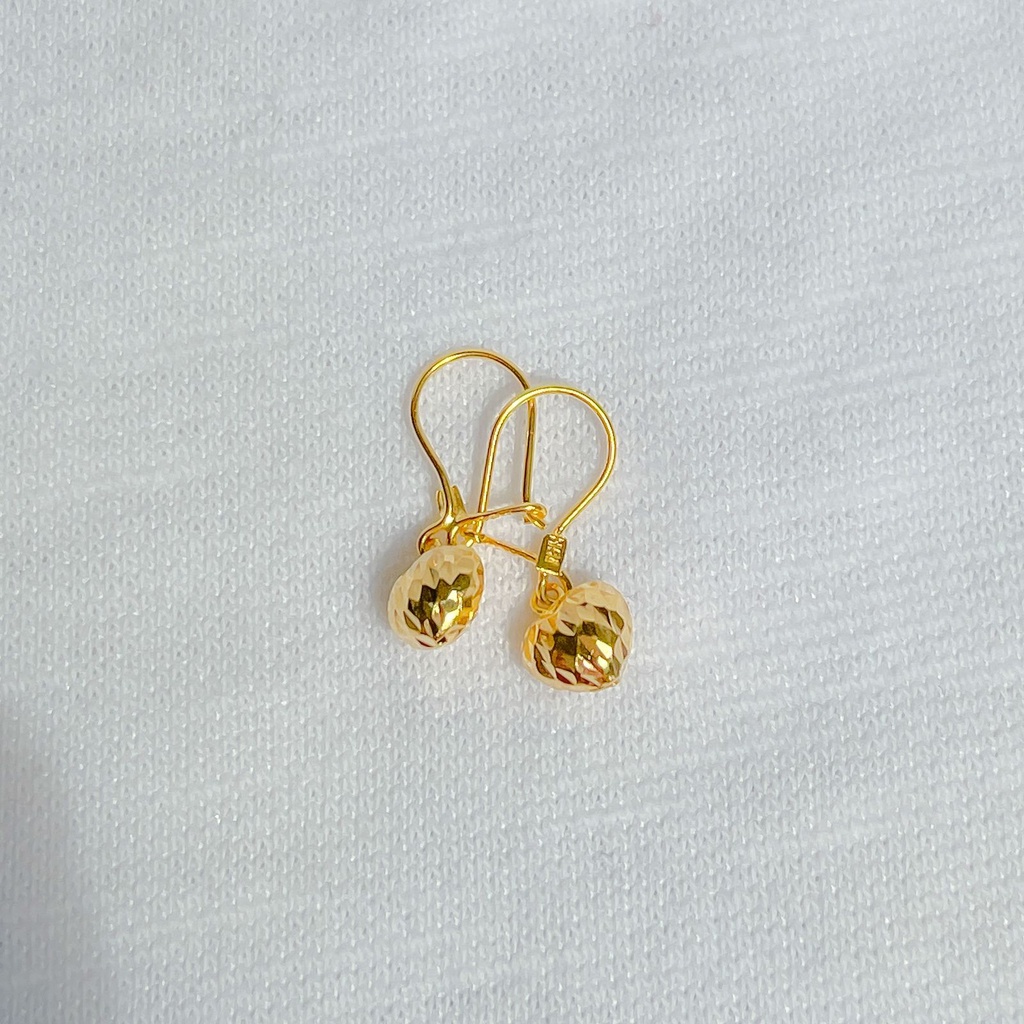 Anting anak dan dewasa emas asli kadar 700 70% 22 1 satu g gr gram gold love ukir