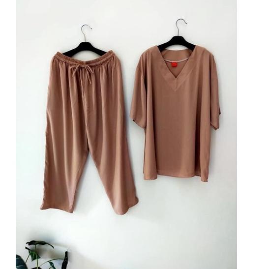 LANGSUNG ATC.. STELAN ANDIN RAYON POLOS (COD) SETCEL ANDIN/ ANDIN IKATAN CINTA/ONE SET ANDIN/ONE SET