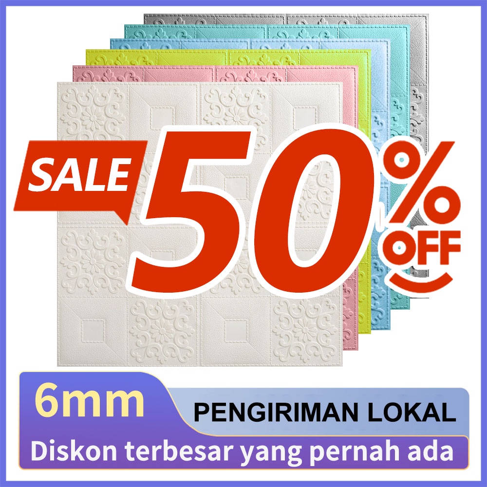 COD Beli 10 Gratis 1 70X70cm Wallpaper Dinding Foam 3D Batu Bata Walpaper Timbul Walfoam Wall Stiker