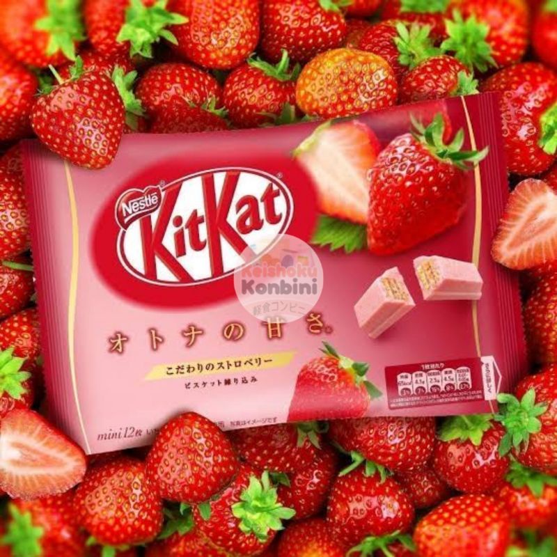 

KitKat Japan Strawberry Amaou Bag / snack jepang / snack impor / kitkat jepang / cemilan