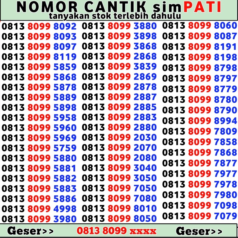 Nomor Cantik Simpati 2131