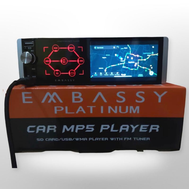 Single din singledin tape mobil layar 4 inch Embassy MP5 Mirrorlink