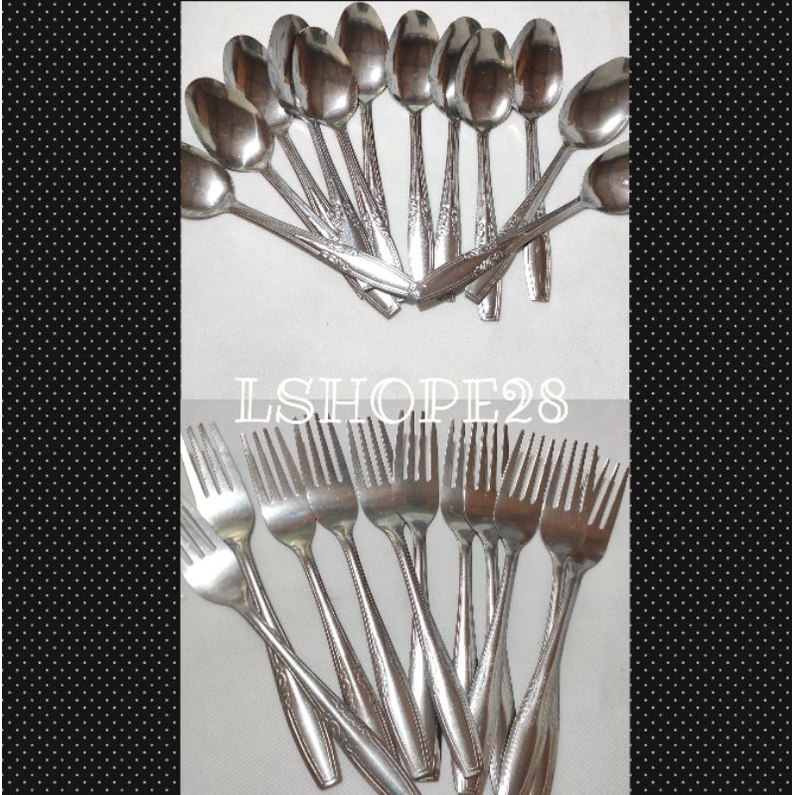 Sendok stainless tebal lusin / garpu stainless tebal lusin.sendok / garpu stainless steel anti karat