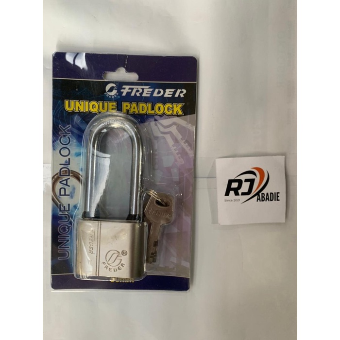 Gembok Besi Leher Panjang Chrome FREDER 30 40 50 60 MM