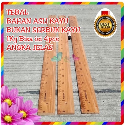 Penggaris Kayu 1 Meter Penggaris Mistar Tebal 1 Meter Penggaris Kayu Papan Tulis Panjang 100 Cm