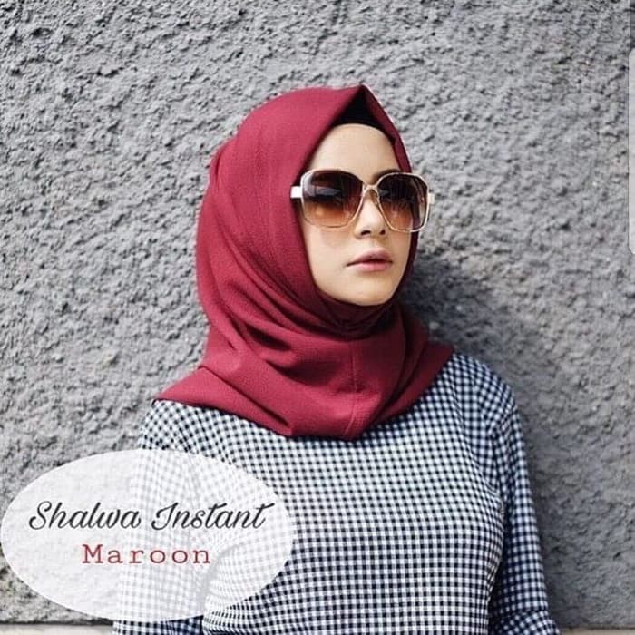 TERANYAR  Jilbab instan / Pashmina instan murah / Kerudung hitam : Shalwa Instan   TP TERMURAH