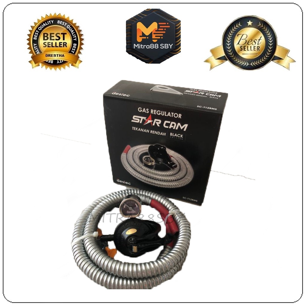 Mitra88sby regulator plus selang elpiji gas starcam 23mss