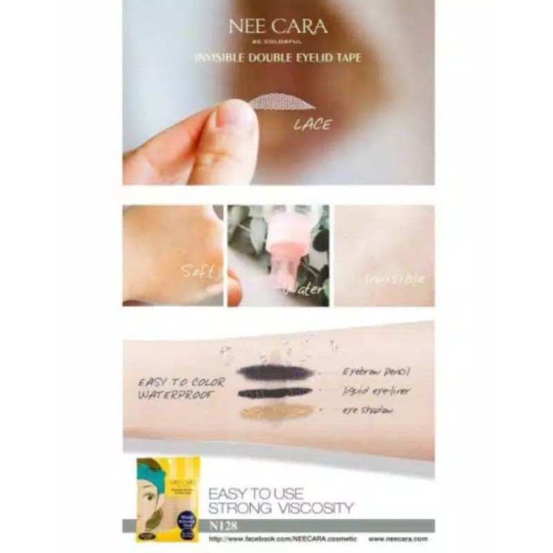 (READY) Nee Cara invisible double eyelid tape original Thailand