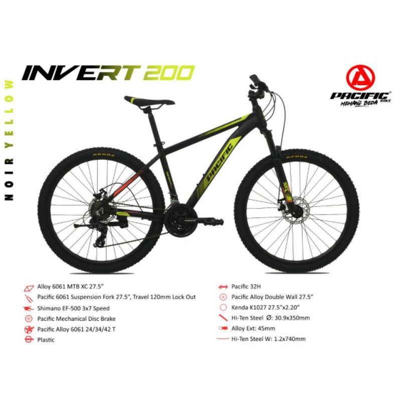 sepeda mtb 27.5 pacific ALLOY INVERT 200 PACIFIC