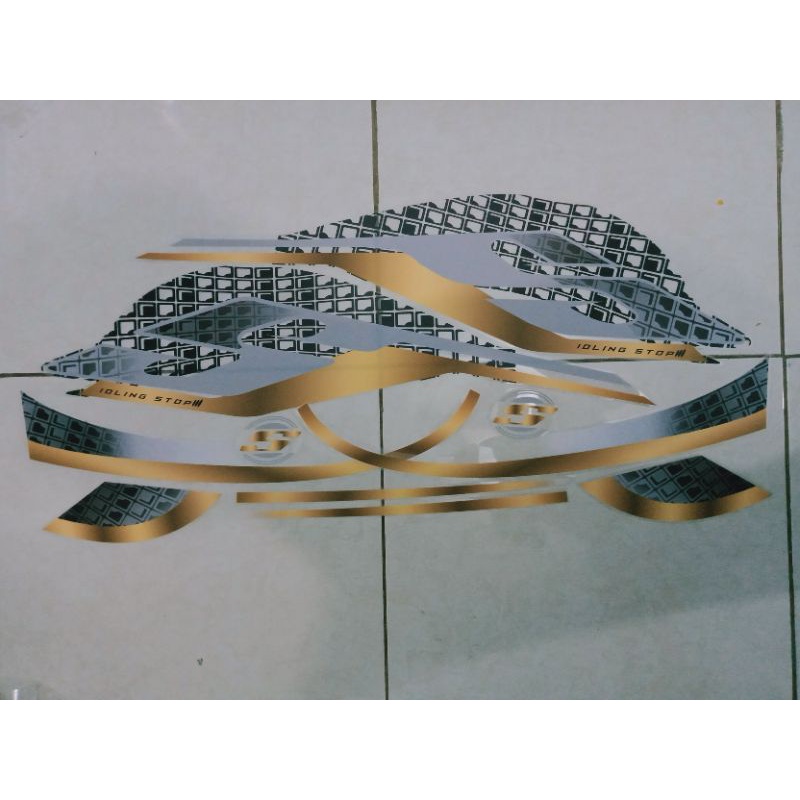 Striping Scoopy New 2017 2019 Transparan Gold