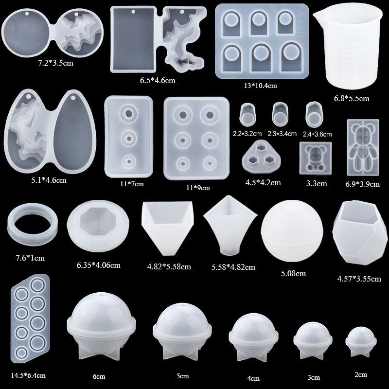 Cetakan Resin Epoksi UV Bahan Silikon Untuk Membuat Perhiasan Anting