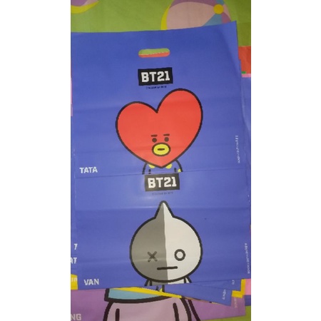 OFFICIAL BT21 AND LINE FRIENDS PLASTIC BAGS
