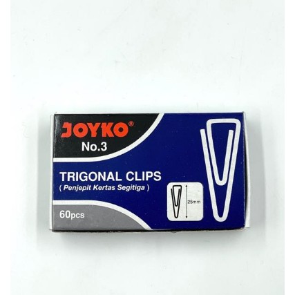 

Paper Clip / Trigonal Clip / Klip Penjepit Kertas Joyko No. 3 ( 25 mm )