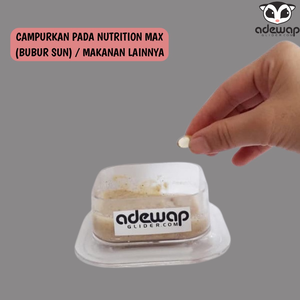 ADEWAP GLIDER Fish Oil Minyak Ikan Sugar Glider Isi 80 Kapsul