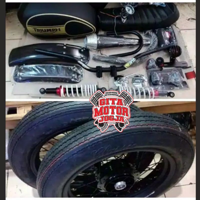 Paket body set custom japstyle plus ban set tiger gl mp w175 scorpio byson dll