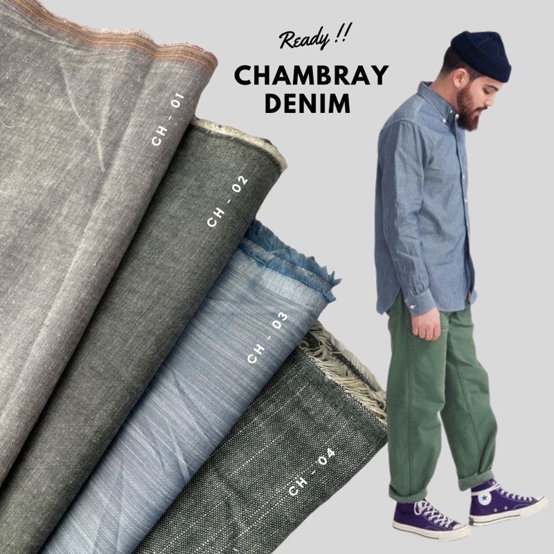 Kain Katun Chamray Denim Import