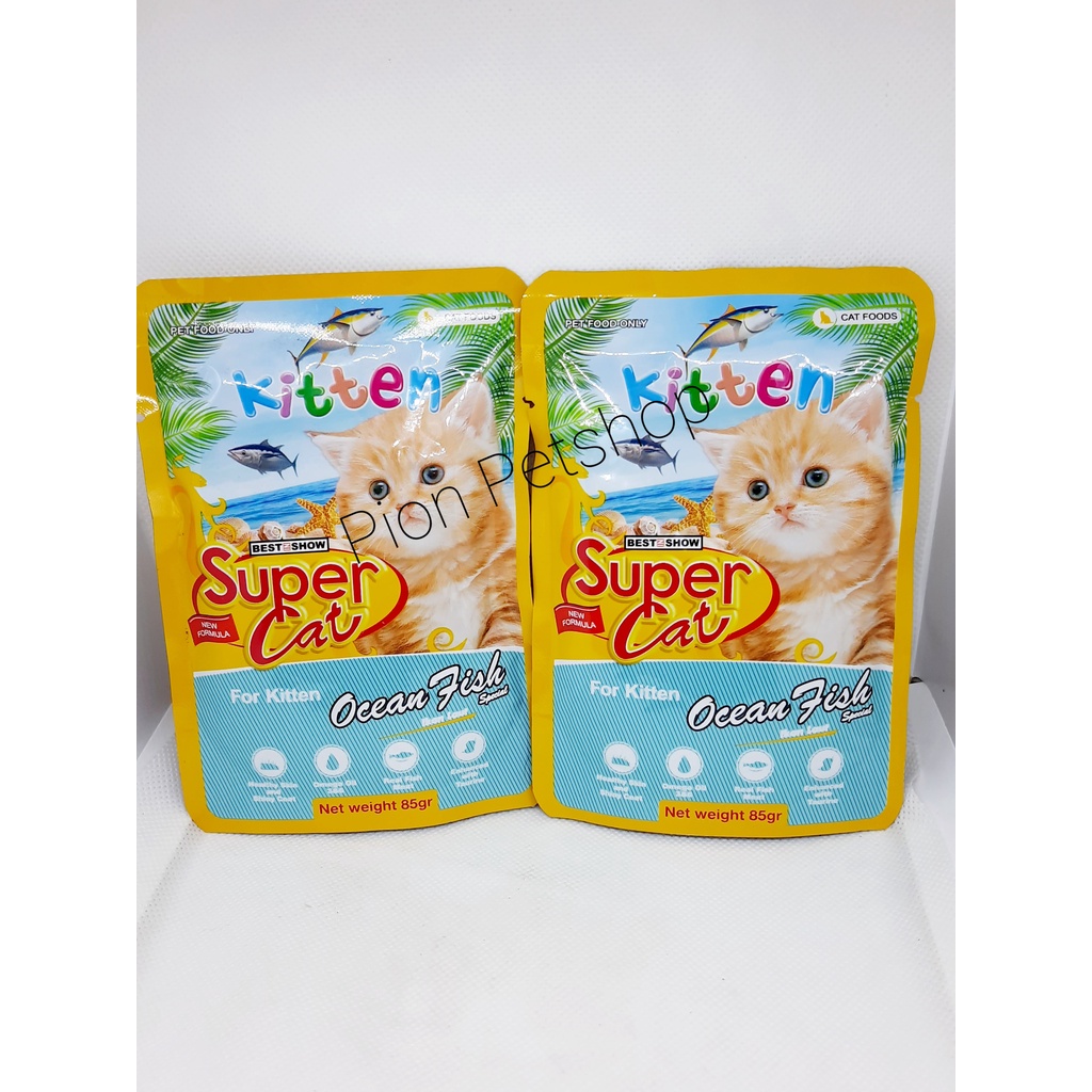Super Cat Pouch 85gr/Makanan Basah untuk Kucing 85gr