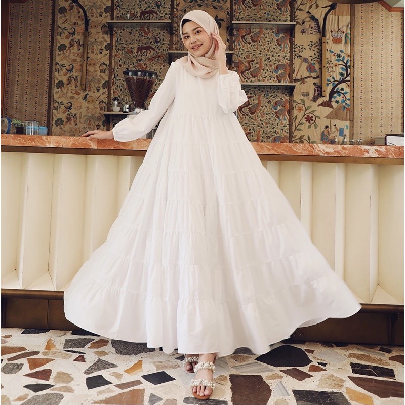 Finna Broken White Dress HijabChic