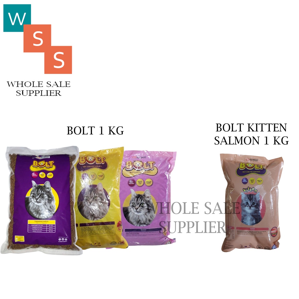 MAKANAN KUCING BOLT TUNA SALMON &amp; KITTEN SALMON ALL VARIAN