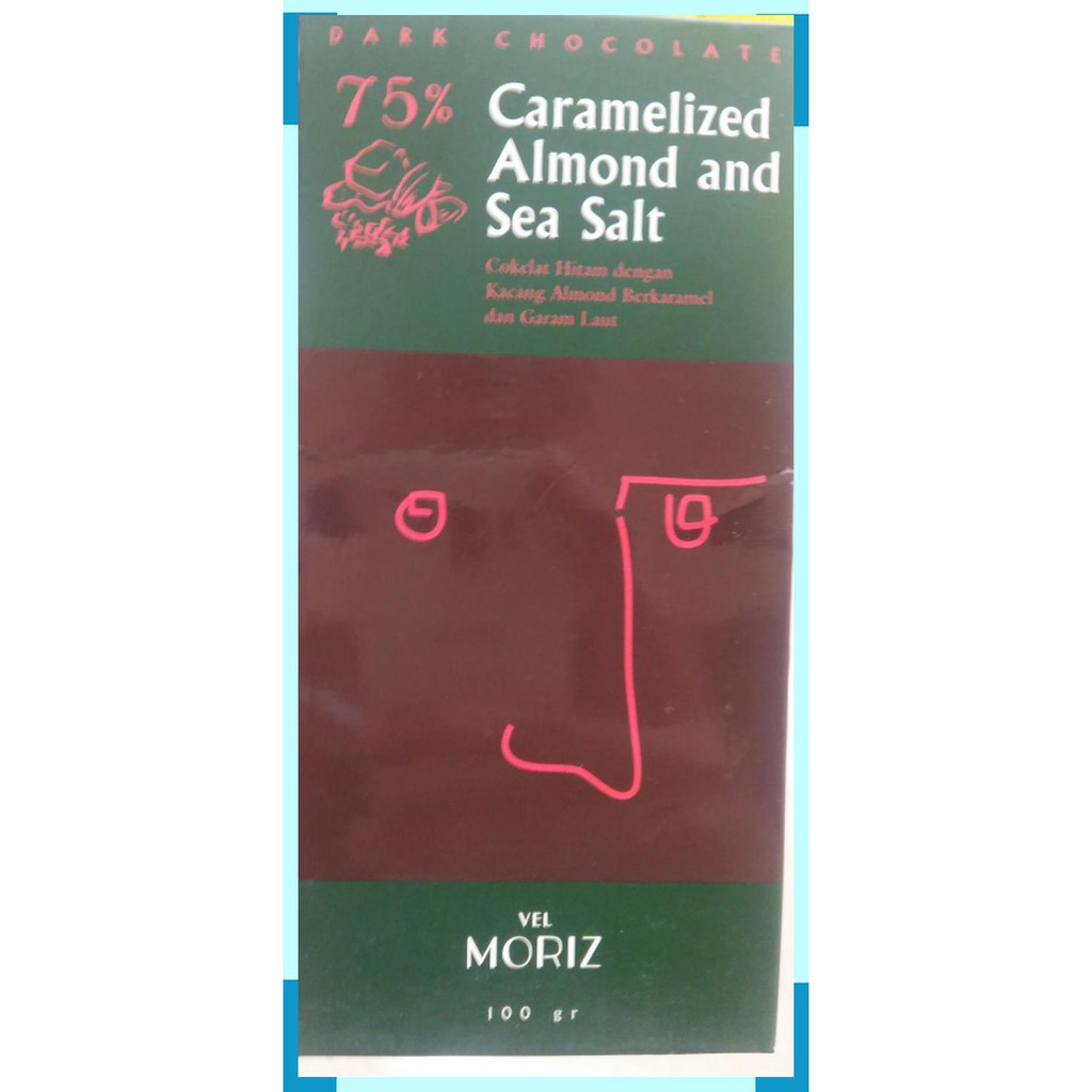 

Vel Moriz | 75% dark chocolate | caramelized almond & sea salt |