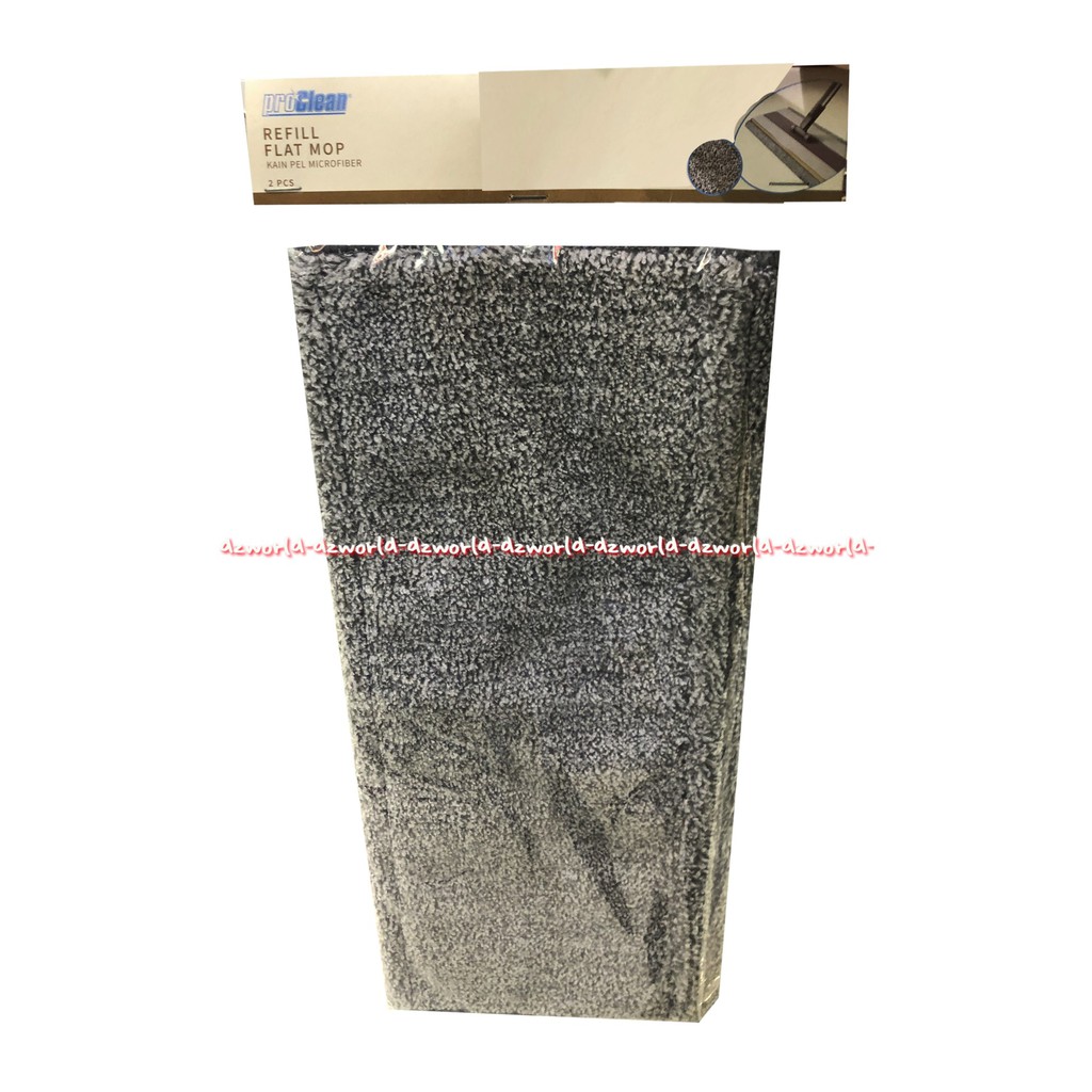 Proclean Refill Flat Mop Grey Kain Pel Microfiber 2pcs Isi Ulang Kain Pro clean Procelan Warna Abu Grey Refil