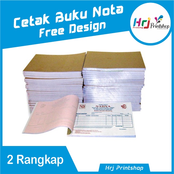 

Cetak Buku Nota 2 ply Merah Putih 1 Rim Ukuran Bisa Custom Free Design