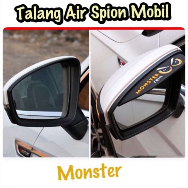 Talang Spion Mobil Set 2 pcs kiri kanan /Talang Air Spion Mobil Motif Sporty Topi Penahan Pelindung Spion Mobil Motif