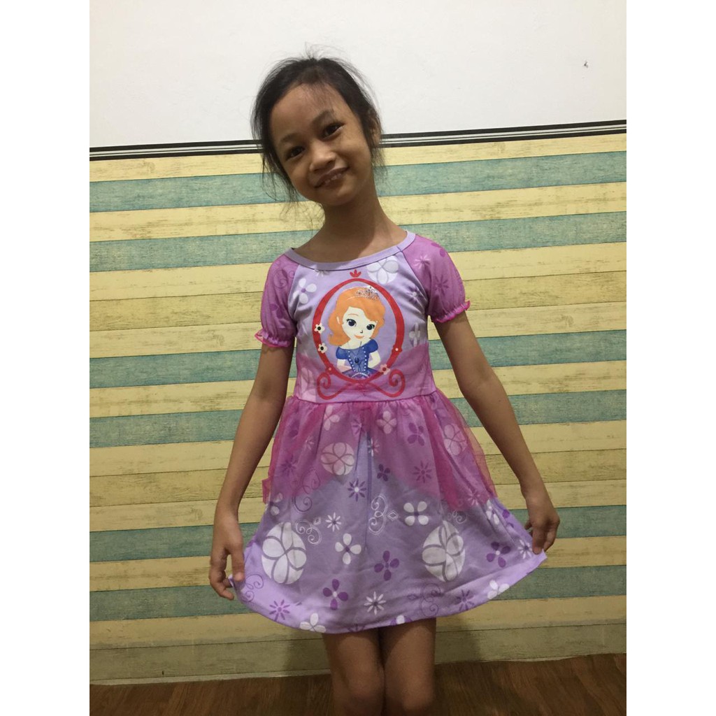 Pipo 59204 Small dress motif princess sofia untuk fashion anak perempuan