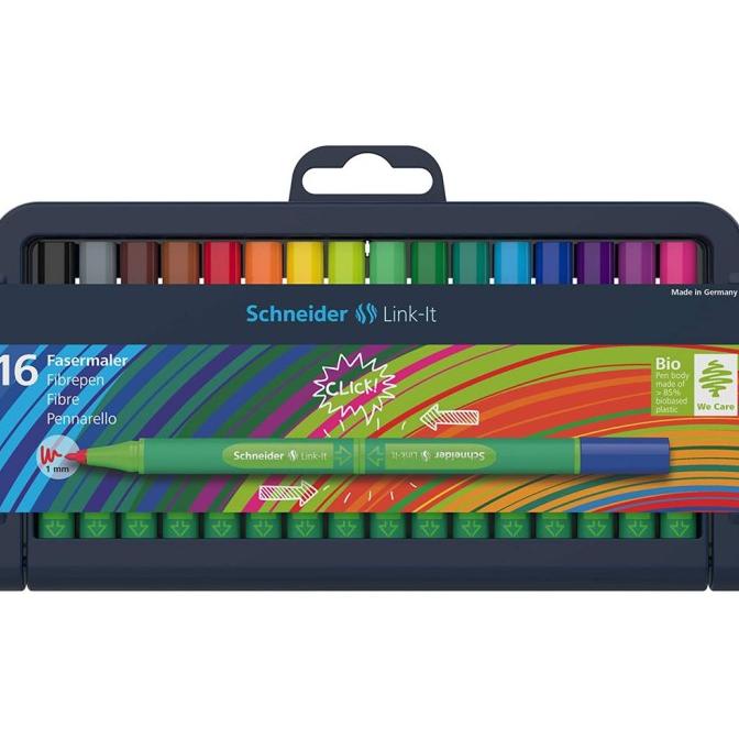 

SCHNEIDER ASSORTED ADJUSTABLE PENCIL CASE STAND FIBREPEN 16PCS ---READY---