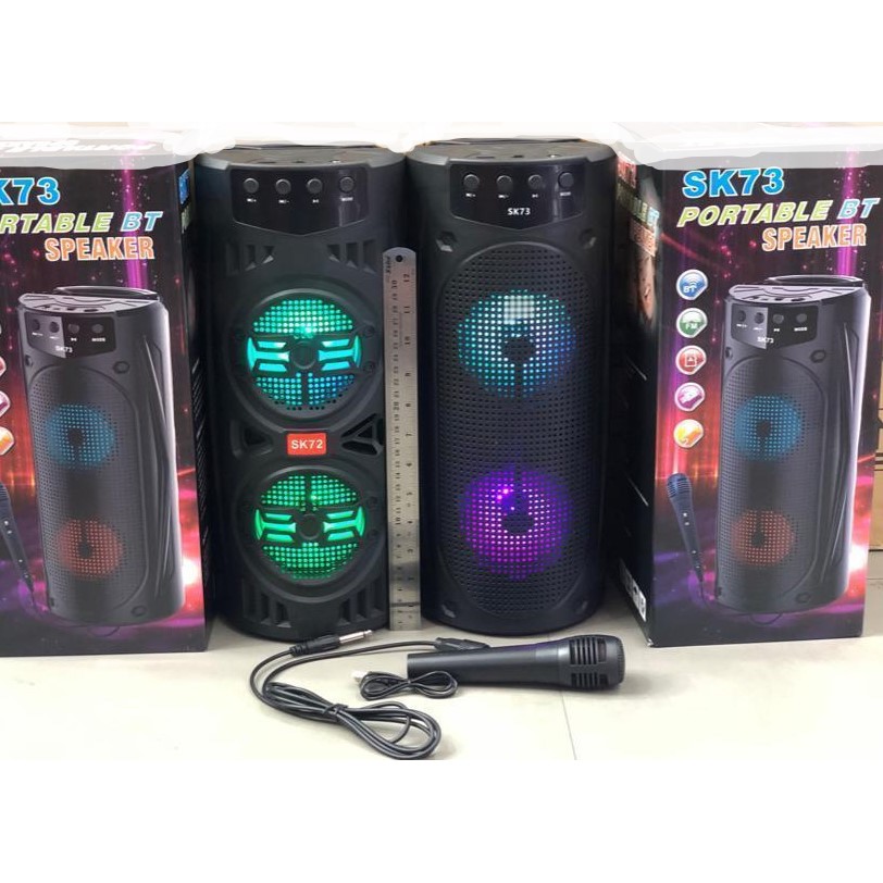 Speaker Bluetooth + Mic SK-72 / SK-73 LED Wireless