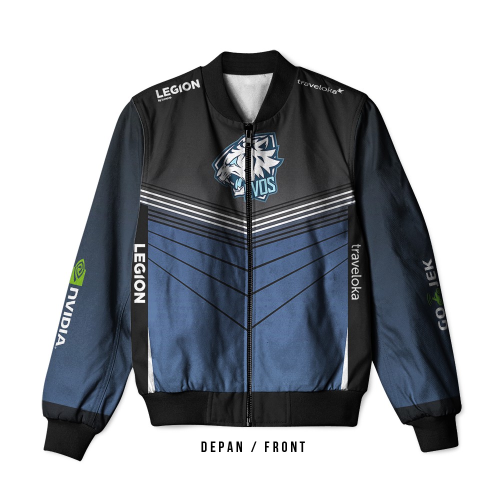Jaket Bomber Evos Esport Gaming Pria Wanita Fullprint Termurah