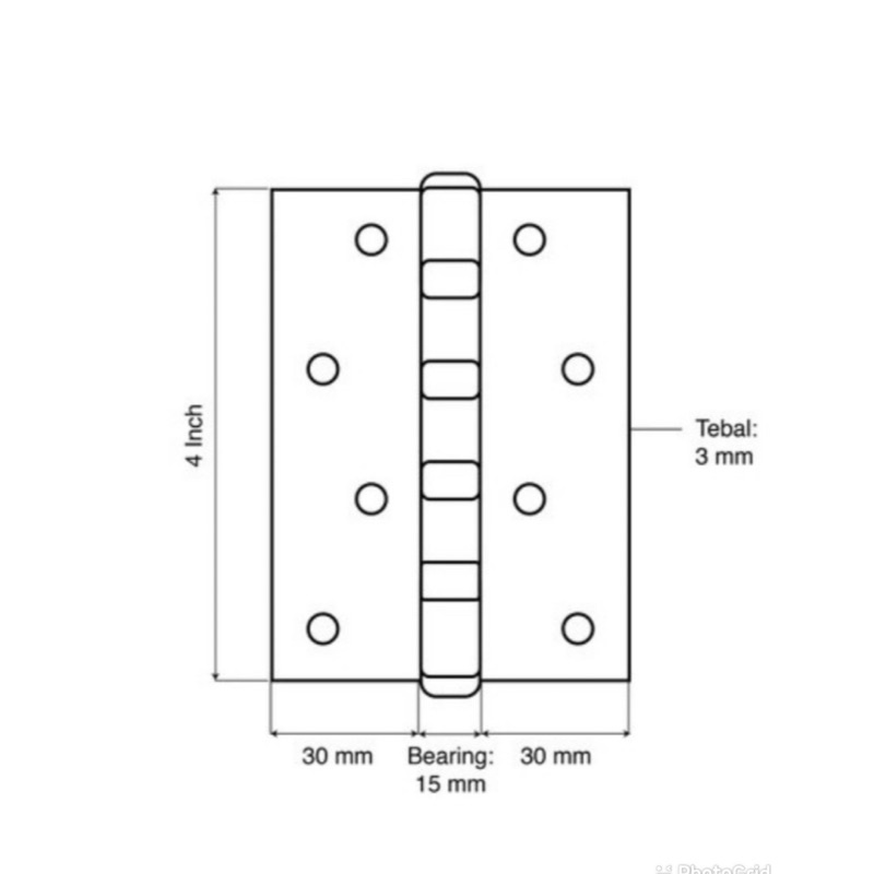 MURAH !!! Engsel Pintu Ukuran 4 Inch Stainless Sus 304 Anti Karat Engsel Pintu Rumah ENGSEL PINTU 4 STAINLESS BALL BEARING AS BESAR JUMBO ENGSEL 5 INC STAINLESS BALL BEARING AS BESAR KUAT ENGSEL PINTU BERAT PANEL