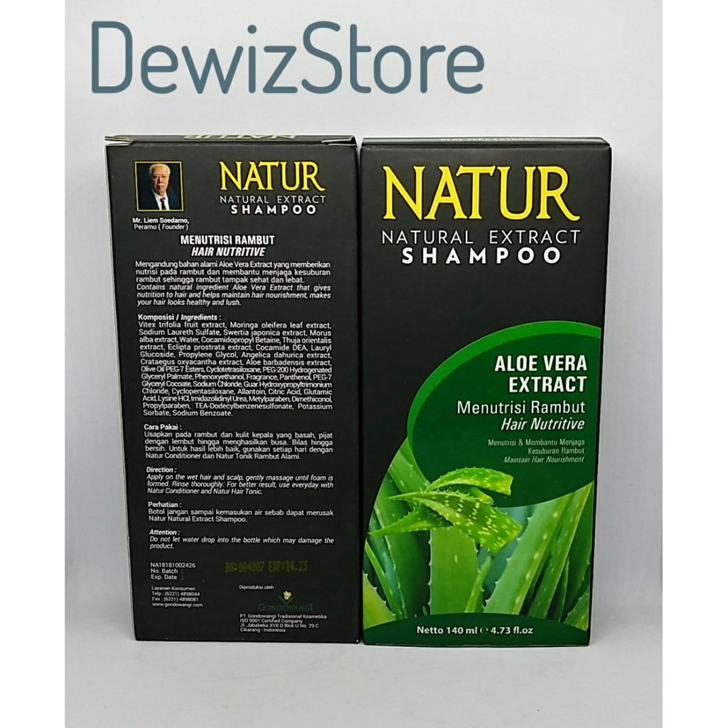 NATUR SHAMPOO VARIAN GINSENG EXTRACT &amp; ALOE VERA EXTRACT - 140ML