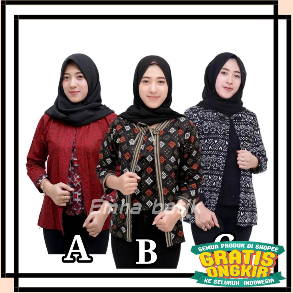 ASLI SEMARANG MODEL BARU PEKALONGAN / Atasan Batik Wanita Bolero