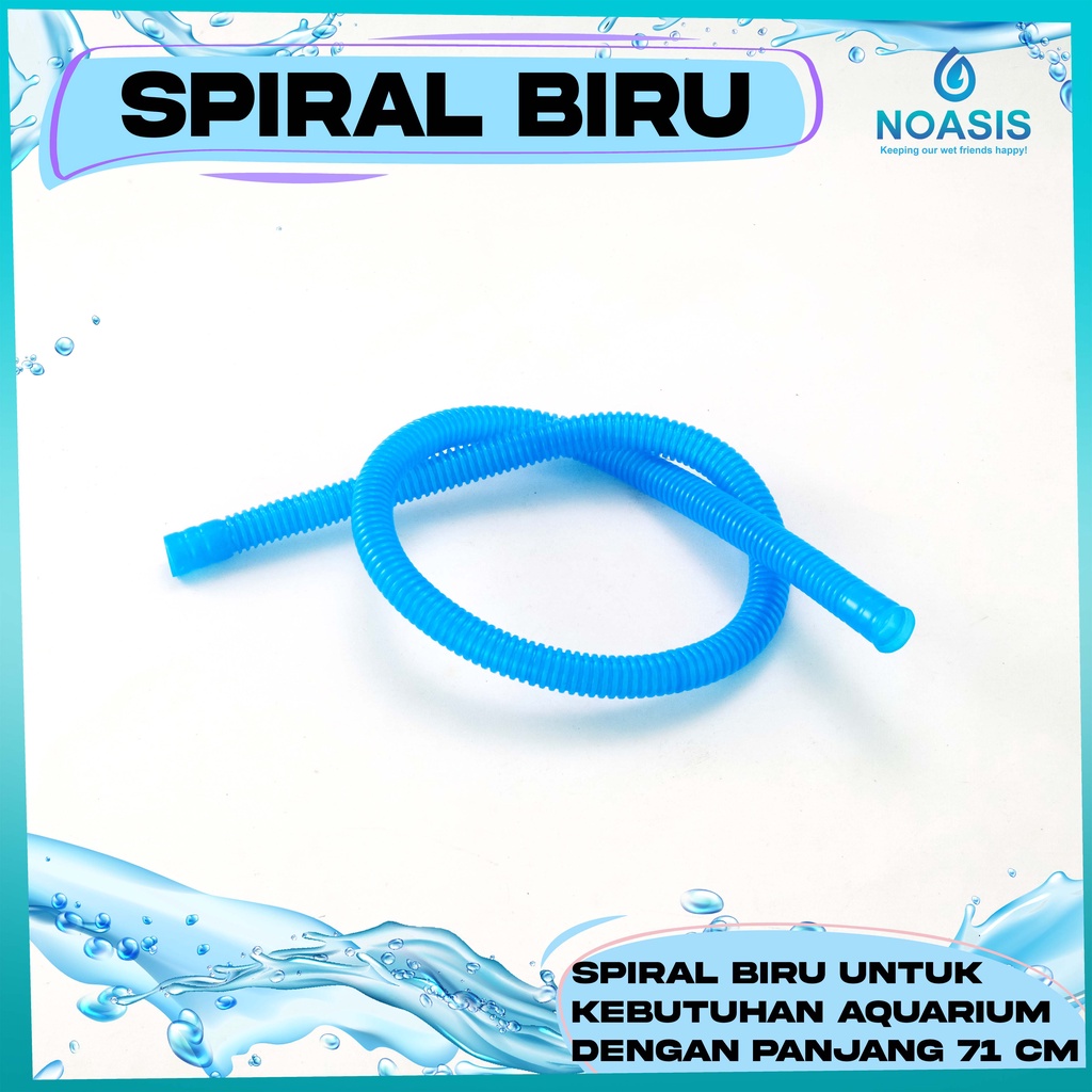 SELANG SPIRAL WARNA BIRU AQUARIUM AQUASCAPE 60 80 CM