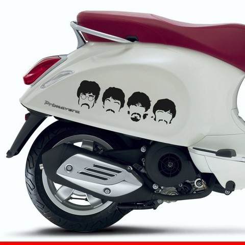 PROMO Sticker Stiker MOTOR Cutting Decal Vespa Scoopy DLL The Beatles Face Old Edition