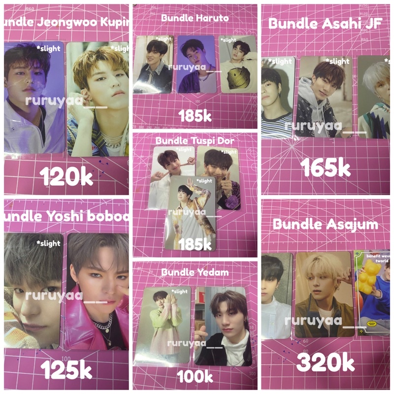 BUNDLE PHOTOCARD TREASURE ASAJUM ASAHI JF JEONGWOO KUPING HARUTO UNGU JUNKYU TUSPI DOR YOSHI BOBOAN