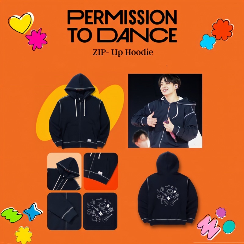 ZIP UP HOODIE PTD NAVY