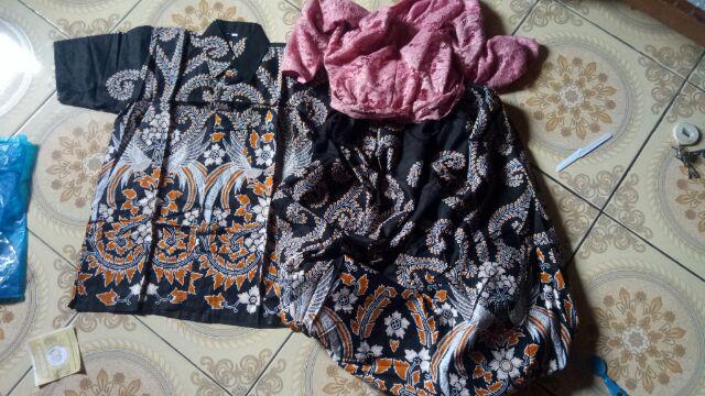 [new Arival] Wou Batik Couple Ayusita Ruffle Batik Couple Ori Ndoro Jowi Dnt Garansi Termurah Bg094